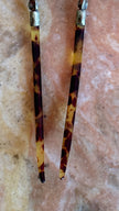 Vintage 1920s Tortoiseshell-Effect Rhinestone Two-Prong Hair Pin
