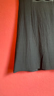 Vintage 1960s Black Textured A-Line Dress With Bow Detail
