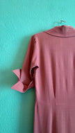 Vintage 1940s Dusty Rose Pleated Dress by A Lady in Colour