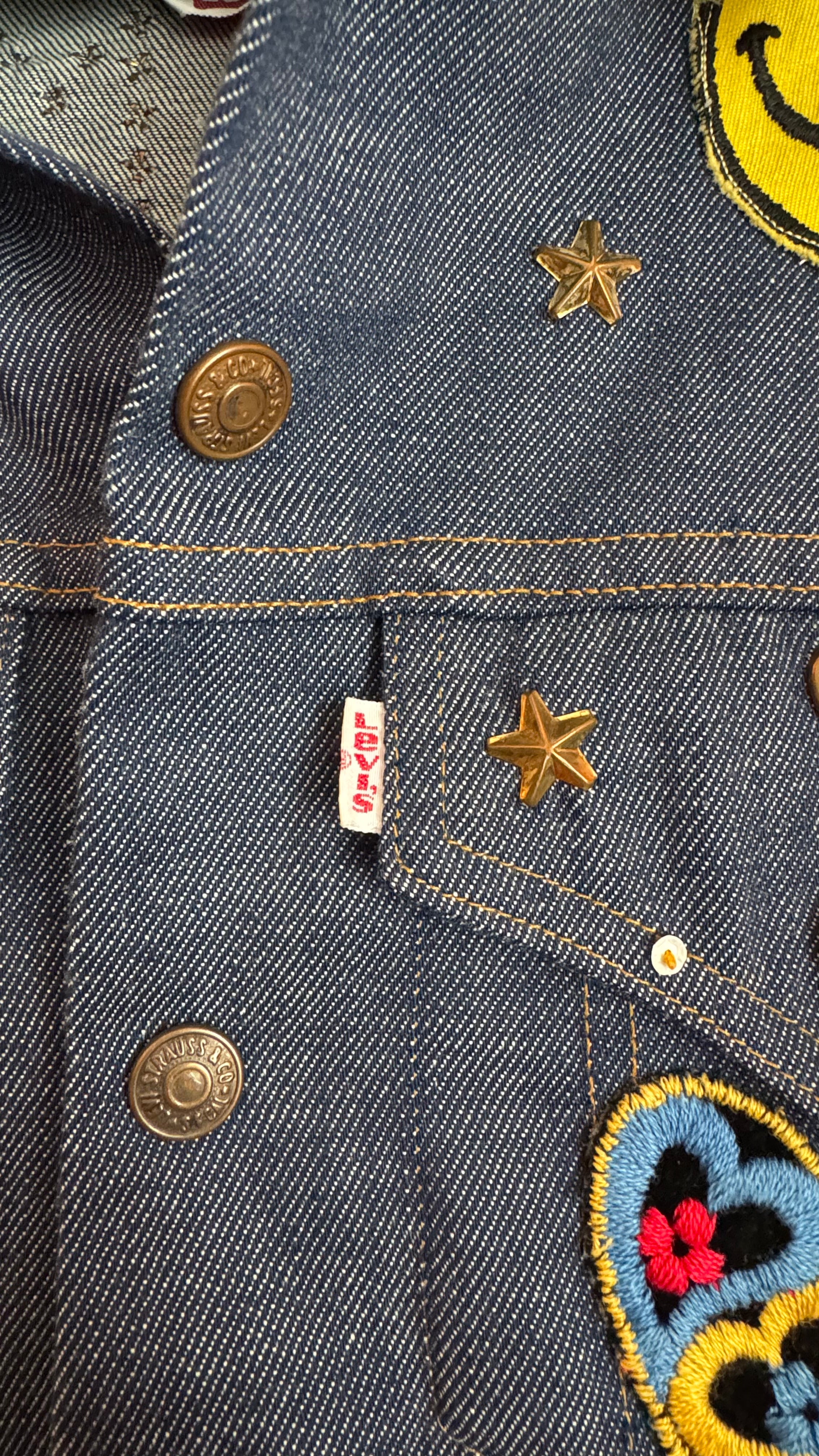 Vintage 1980s Levi’s Custom Patch Denim Jacket