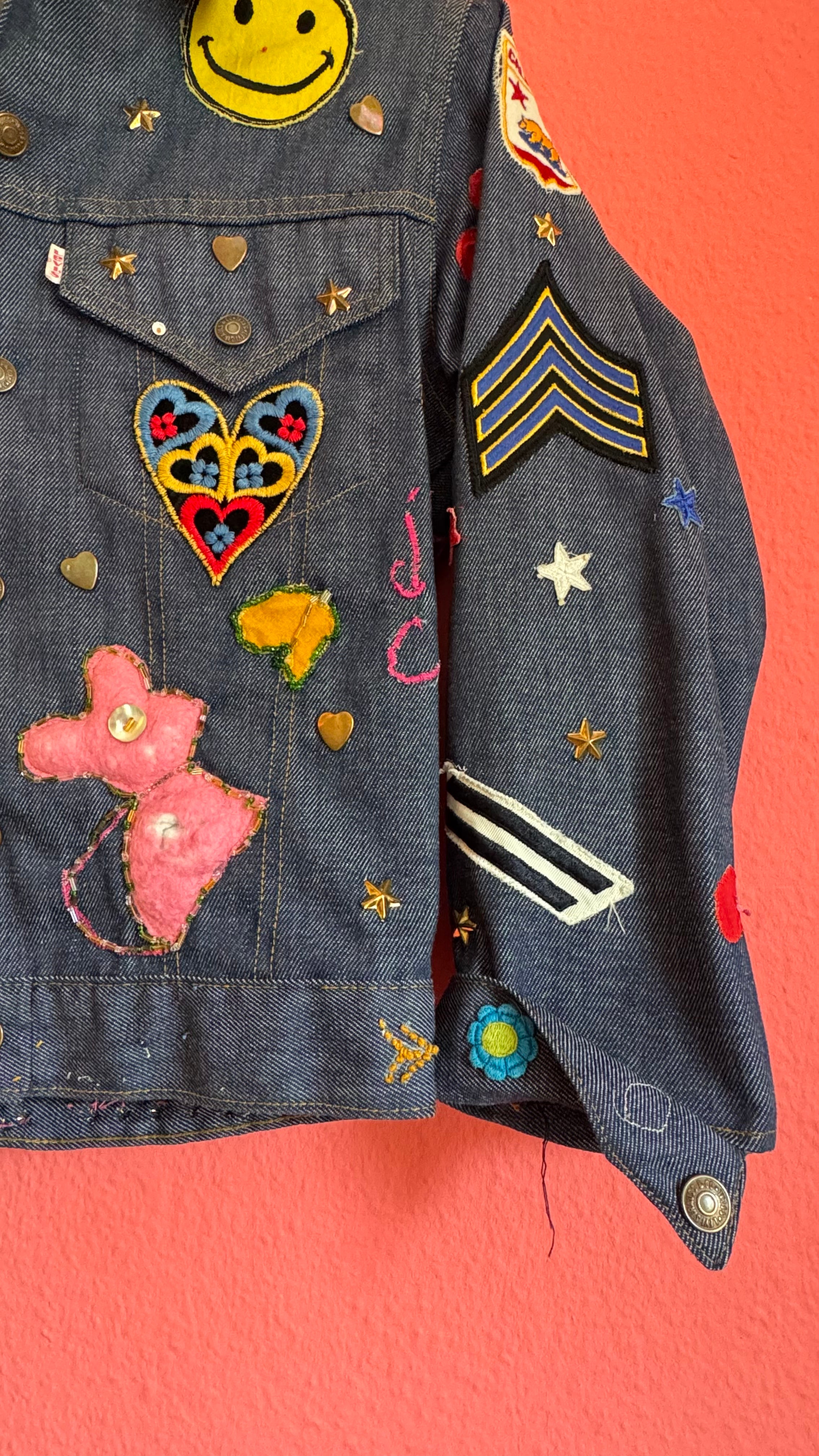 Vintage 1980s Levi’s Custom Patch Denim Jacket