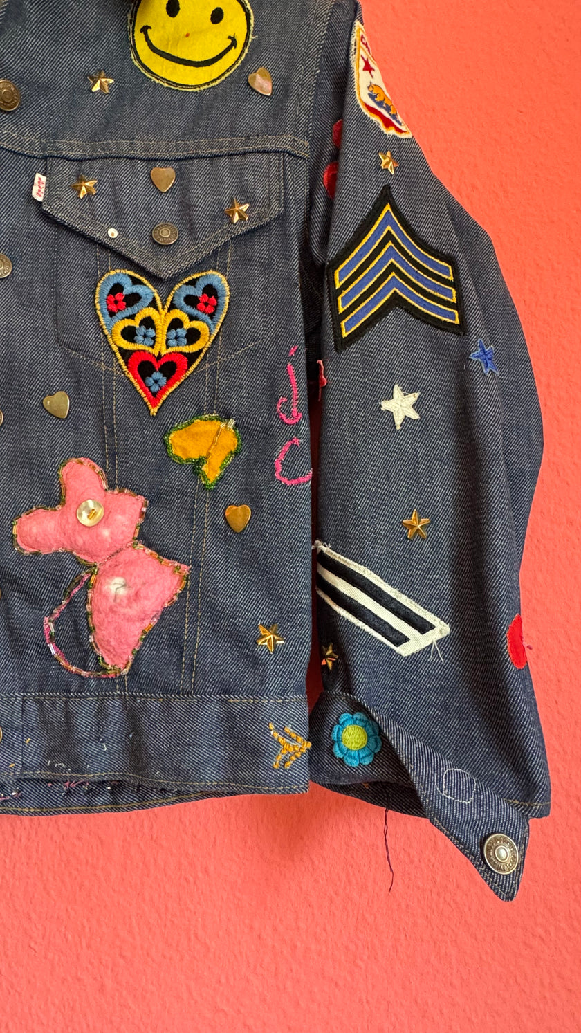 Vintage 1980s Levi’s Custom Patch Denim Jacket