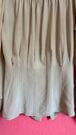 Vintage 1980s Ivory Pinstripe Blouse With Covered Buttons