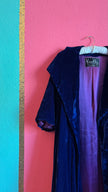 Vintage 1930s Blue Velvet Evening Coat By Kroll’s Of Rochester