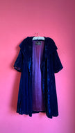 Vintage 1930s Blue Velvet Evening Coat By Kroll’s Of Rochester