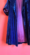 Vintage 1930s Blue Velvet Evening Coat By Kroll’s Of Rochester