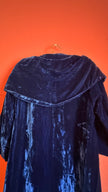 Vintage 1930s Blue Velvet Evening Coat By Kroll’s Of Rochester
