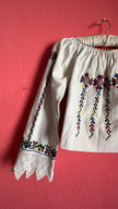 Vintage 1970s Folk Embroidered Cotton Blouse