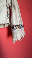 Vintage 1970s Folk Embroidered Cotton Blouse
