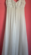 Vintage 1960s Ivory Lace Chiffon Evening Dress