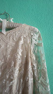 Vintage 1950s Ivory Lace Tea Dress