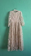 Vintage 1950s Ivory Lace Tea Dress