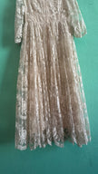 Vintage 1950s Ivory Lace Tea Dress