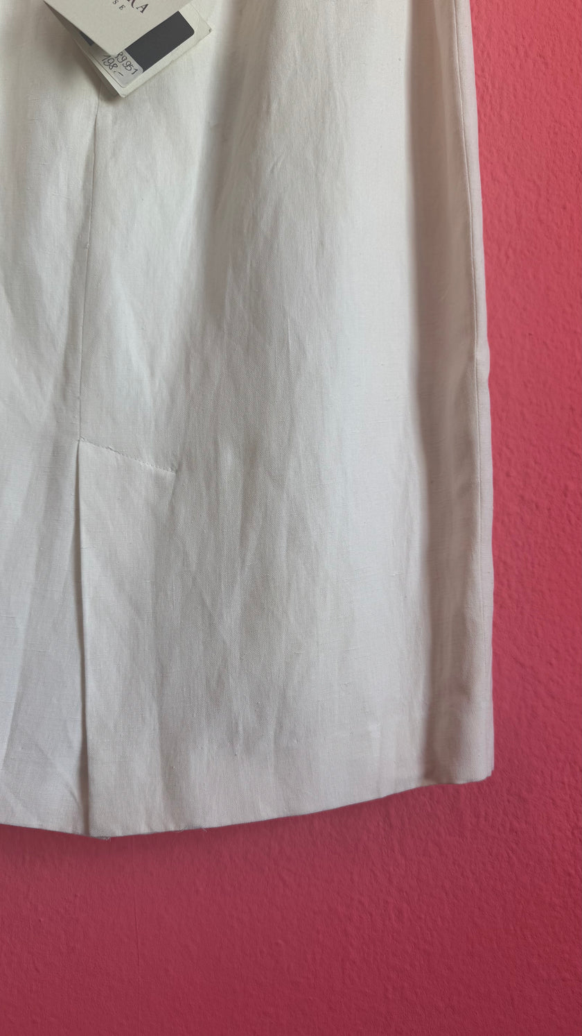 Vintage 1990s Ivory Silk Linen Three-Piece Set By Maska Base