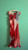 Vintage 2000s Maje Paris Graphic Silk-Blend Midi Dress