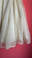 Vintage Emma Domb 1950s Ivory Lace Tulle Party Dress