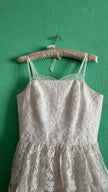 Vintage 1950s White Tiered Lace Party Dress