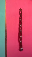 Vintage 1970s Brown Braided Leather Belt With Silver Buckle