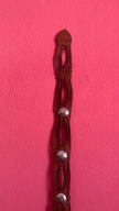 Vintage 1970s Brown Braided Leather Belt With Silver Buckle