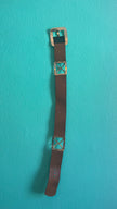 Vintage 1990s Black Leather Belt With Silver-Tone Buckles