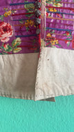 Vintage 1940s Purple Floral Folk Vest