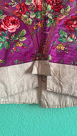 Vintage 1940s Purple Floral Folk Vest
