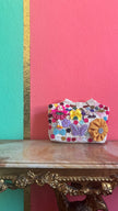 Vintage 1990s Handmade Embellished Canvas Bag