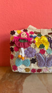 Vintage 1990s Handmade Embellished Canvas Bag