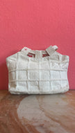 Vintage 1990s Handmade Embellished Canvas Bag