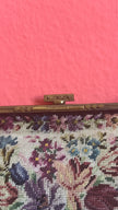 Vintage 1950s Floral Needlepoint Tracht Bag