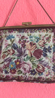 Vintage 1950s Floral Needlepoint Tracht Bag